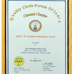 Quality Cricle Forum of India 2007 Certificate